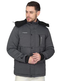 Cantabil - Men Solid Grey Casual Jacket