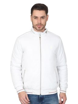 Cantabil - Men Solid White Casual Reversible Jacket