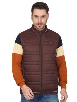 Cantabil - Men Solid Wine Casual Reversible Jacket