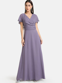 Kazo - Purple Embellished Maxi Dress