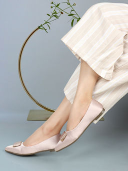 Iconics - Womens Fashionable Nude Color Solid Ballerinas