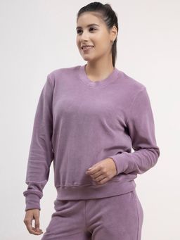 FableStreet - Fleece Roundneck Sweatshirt - Lilac