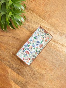 ExclusiveLane - Microwave Safe Handcrafted 'Spring Garden' Ceramic Serving Platter