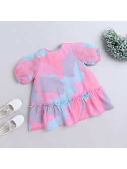 Many Frocks - Girls Multi-Color Printed A-Line Dress
