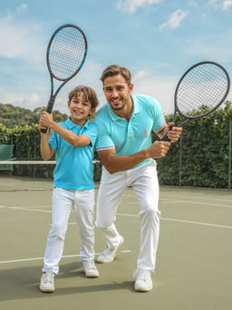 U.S. POLO ASSN. - Boys Turquoise Ribbed Collar Pique Polo T-Shirt