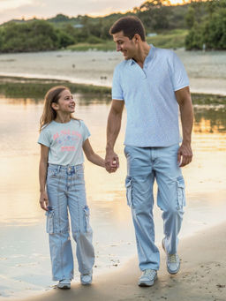 U.S. POLO ASSN. - Girls Blue Printed T-Shirt