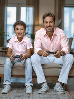 U.S. POLO ASSN. - Pink Solid Regular Fit Shirt
