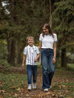 U.S. POLO ASSN. - Boys White Vertical Striped Regular Fit Polo T-Shirt