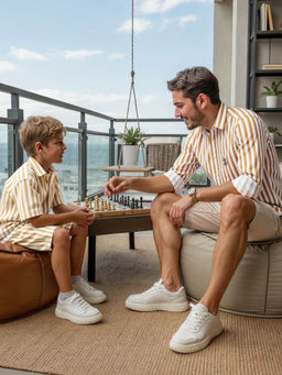 U.S. POLO ASSN. - Boys Vertical Striped Boxy Fit Shirt