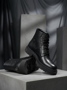EZOK - 2711 Lightweight Comfort Genuine Leather Black Casual Boots