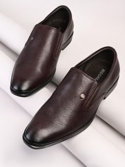 REGAL - Brown Men Classic Leather Slip On Loafers