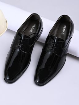 REGAL - Black Men Patent Leather Formal Lace Ups Derbies