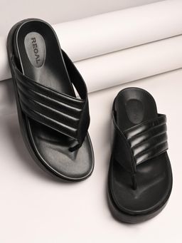 REGAL - Black Men Comfort Leather Sandals