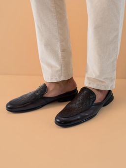 REGAL - Brown Men Stylish Textured Mules