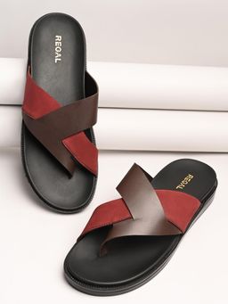 REGAL - Brown Men Stylish Leather Sandals