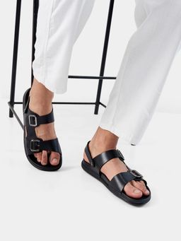 REGAL - Black Men Smart Casual Leather Sandals