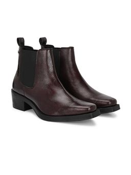 Delize - Men Burgundy Chelsea Boots
