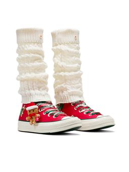 Converse - Unisex Chuck 70 X-Mas Gingerbread and Knit Sock Red High Top Sneakers