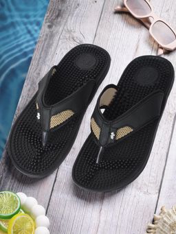 LIBERTY - A-HA ACCUPRO1E Casual Flip Flops For Men - Black