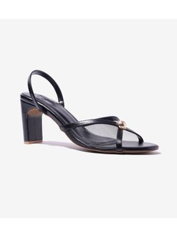 Pair ie Tales - Strappy Heels with Mesh Detail - Black