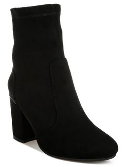 Rag & Co - Women Black Microfiber Casual Boots
