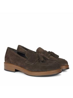 Saint G - WOMENS Brown Leather Tassel Moccasins