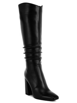 London Rag - Black Slouchy Calf Casual Boots