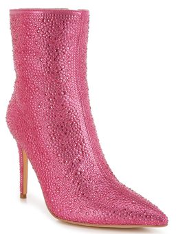 London Rag - Pink Rhinestones Embellished High Casual Boots