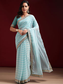 Kasee - Women Embroidered Saree with Unstitched Blouse