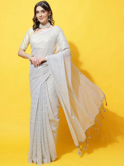 Kasee - Women Woven Design Saree with Unstitched Blouse