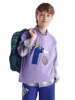 RARE ONES - Boys Purple Cotton T-Shirt