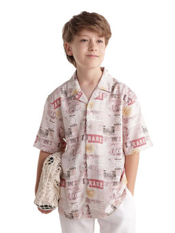 RARE ONES - Boys Beige Cotton Blend Shirt