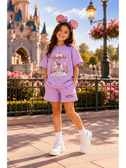 THE PONY & PEONY CO. - Unisex Lavender Cotton T-Shirt with Shorts