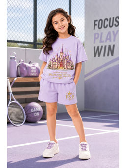 THE PONY & PEONY CO. - Unisex Lavender Cotton T-Shirt with Shorts