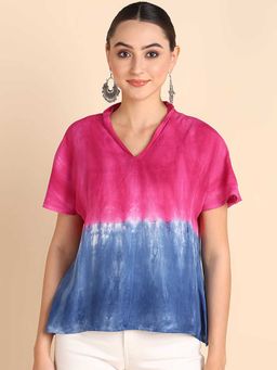 Maaesa - Purple Hand Dyed Rayon Top