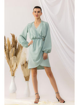 Kovet - Light Turquoise Elastic Waist Dress