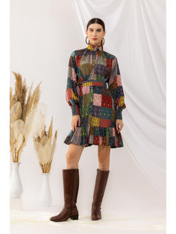 Kovet - Flouncy Bohemian Front Open Dress with Belt (Set of 2)