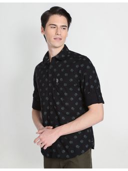 U.S. Polo Assn. Denim Co. - Brand Print Cotton Casual Shirt in Black