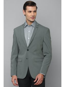 Allen Solly Men Grey Slim Fit Solid Formal Blazer