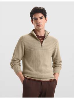 Arrow Sports - Beige Men's Textured Sweater
