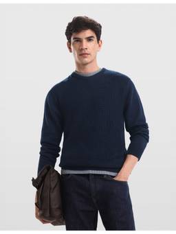 Arrow Sports - Blue Men's Geometric Regular Fit Sweater