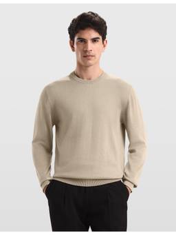 Arrow Sports - Beige Men's Solid Regular Fit Sweater
