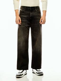 Calvin Klein - Black Mid-Wash Relaxed Fit Mid Rise Jeans