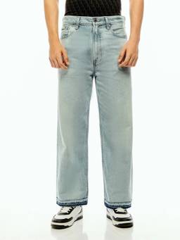Calvin Klein - Blue Light-Wash Relaxed Fit Mid Rise Jeans