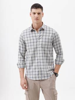 Crocodile - Men Blue Casual Checks Shirt