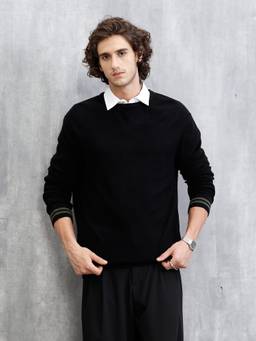 WROGN - Knit Black Full Sleeve Sweater