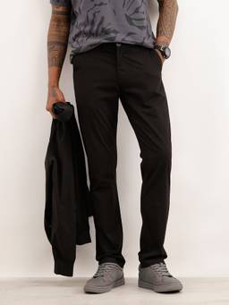 WROGN - Black Solid Slim Fit Trouser