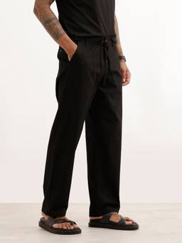 WROGN - Black Solid Loose Fit Trouser