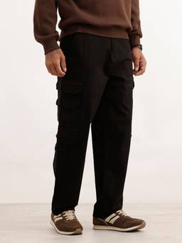 WROGN - Black Solid Loose Fit Cargo