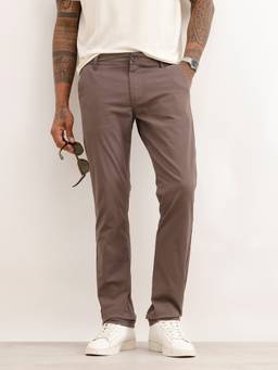 WROGN - Grey Solid Slim Fit Trouser